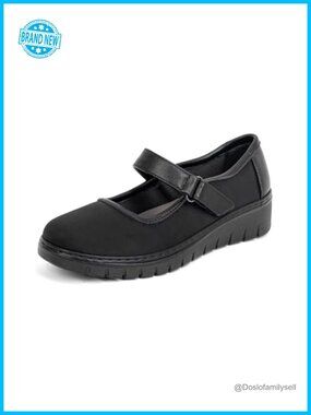 Women's Orthopedic Mary Jane Flats Comfortable Non-Slip Work Shoes